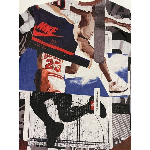 Nike Air Jordan Jumpman Photo All Over Print Graphic T-shirt Men XL - Picture 4 of 6